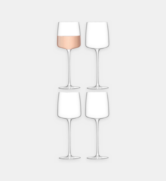 cristal d'arques - METROPOLITAN - Ensemble de 4 verres à vin - Transparent