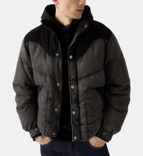 Doudoune matelassée droite en coton