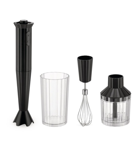 alessi - Mixeur plongeant Plissé noir avec accessoires - Noir