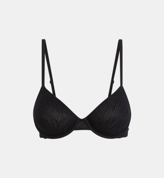 calvin klein - Soutien-gorge demi-corbeille Marquisette avec armatures dentelle Sheer Marquisette - Noir