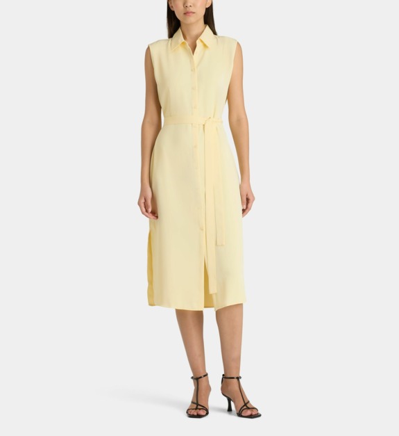 calvin klein jeans - Robe chemise droite mi-longue sans manches - Jaune