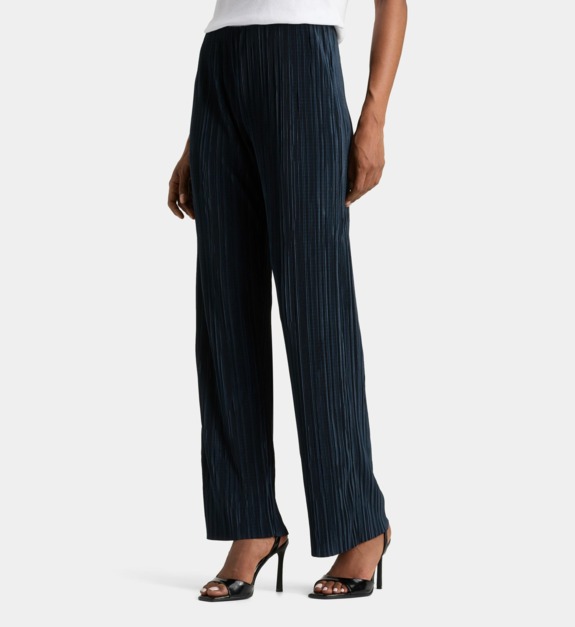 calvin klein jeans - Pantalon large plissé Pull On - Bleu