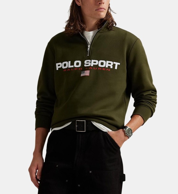 Sweat droit molletonné col camionneur