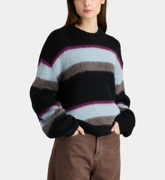 carhartt wip - Pull rayé Merlin - Noir