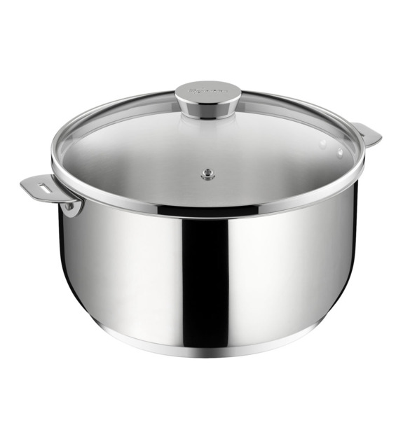 SALVASPAZIO+++-+Faitout+sans+anse+SALVASPAZIO++en+inox+avec+couvercle+Ø24+cm