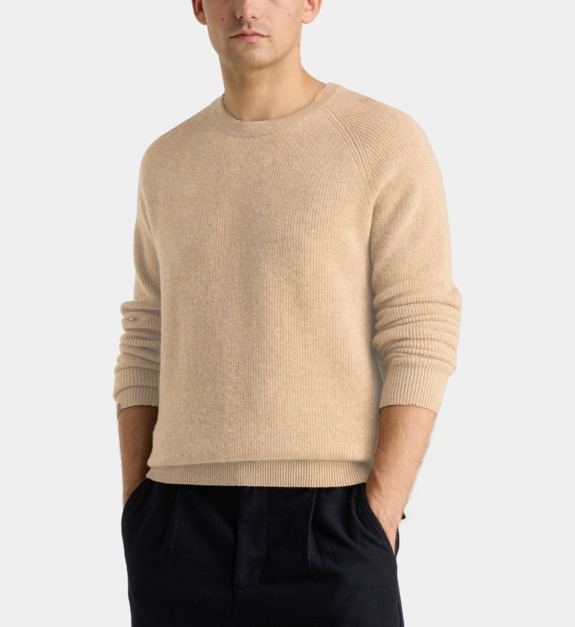 galeries lafayette - Pull droit homme Nashrib cachemire - Marron