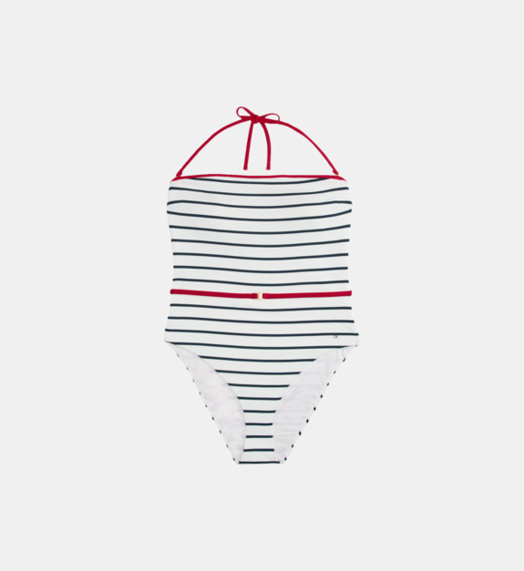 tommy hilfiger - Maillot de bain 1 pièce à rayures Tommy Hilfiger x Sofia Richie Grainge - Blanc