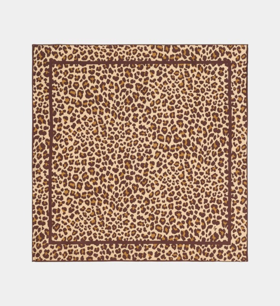 galeries lafayette - Carré Fauve en soie - Beige