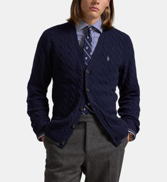 Gilet droit maille torsadée