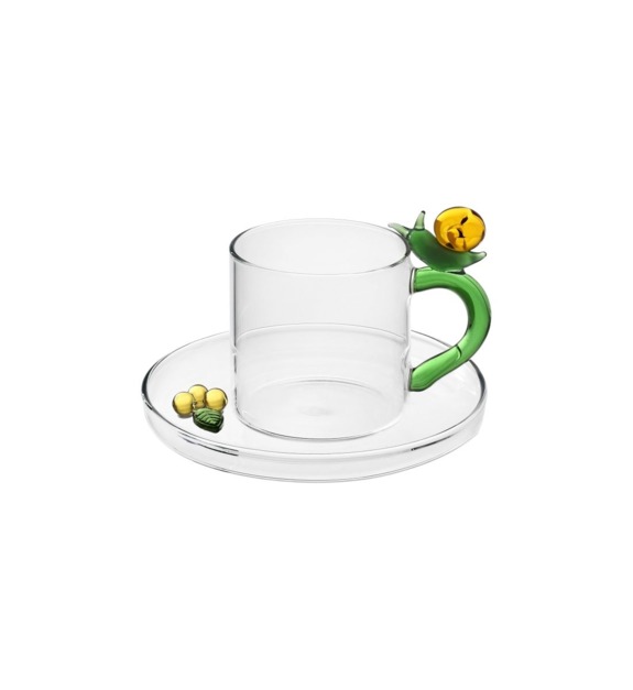 ichendorf milano - Paire tasse à café Escargot en verre soufflé - Transparent
