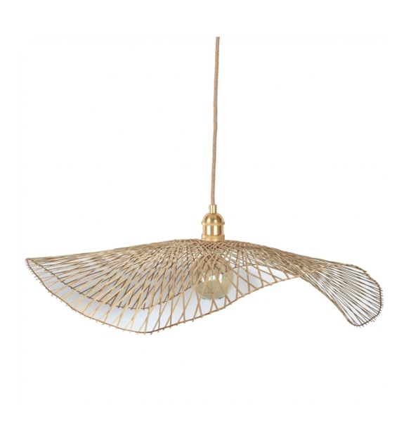opjet - Abat-jour pour suspension Libellule bambou Ø75 cm - Beige