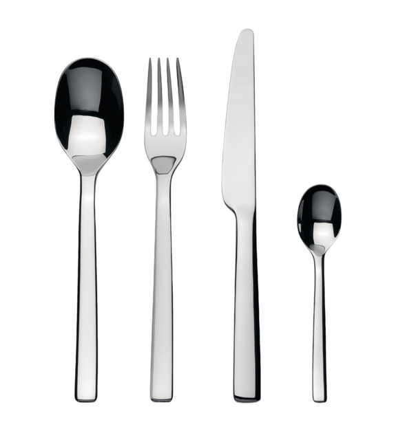 alessi - Ménagère 24 couverts - Ovale - Gris