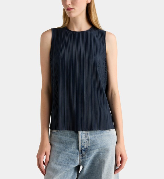 samsoe samsoe - Top ample Sauma plissé sans manches - Bleu