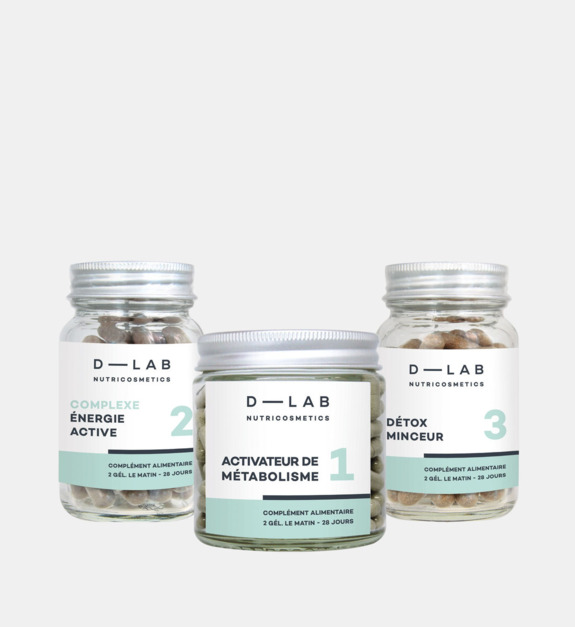 d-lab nutricosmetics - Complément alimentaire - Programme Brûle-Graisses 1 mois  Perte de poids globale -
