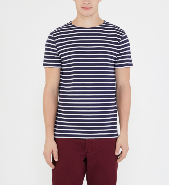 armor-lux - T-shirt marinière Héritage slim fit - Rouge