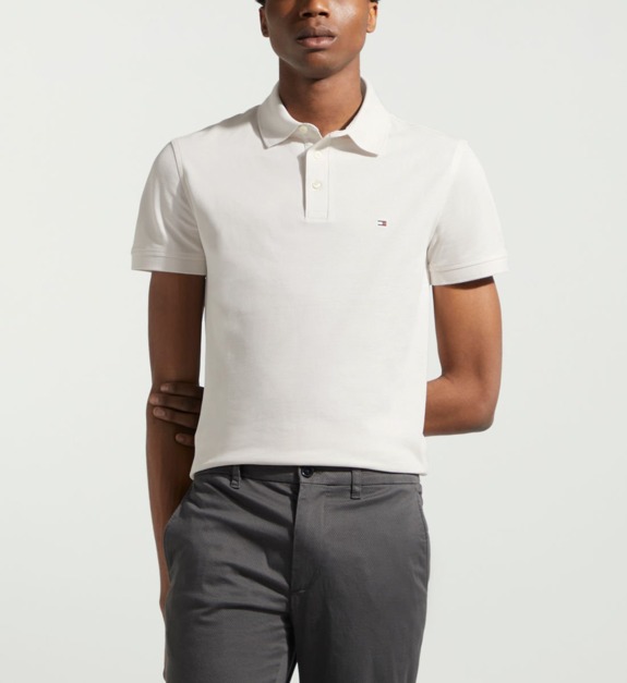 Polo ajusté en coton piqué