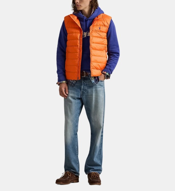 polo ralph lauren - Doudoune sans manches matelassée - Orange