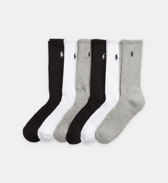 Chaussettes hautes Polo Ralph Lauren 6 PACK CREW Unique