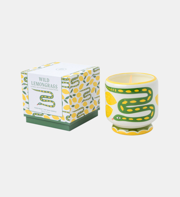 paddywax - Adopo - Bougie parfumée pot en céramique - Wild lemongrass - Multicolore
