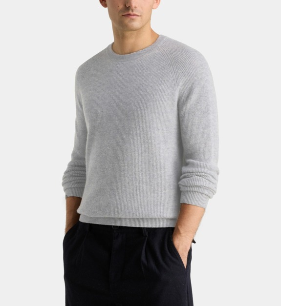 galeries lafayette - Pull droit homme Nashrib cachemire - Gris
