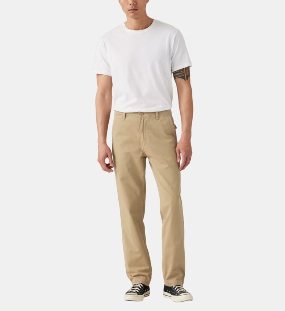 Pantalon chino droit en coton