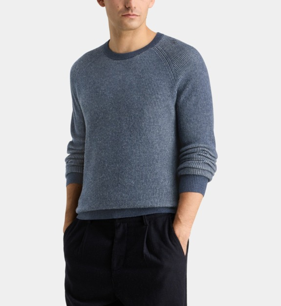 galeries lafayette - Pull homme Nachribco maille cachemire - Bleu