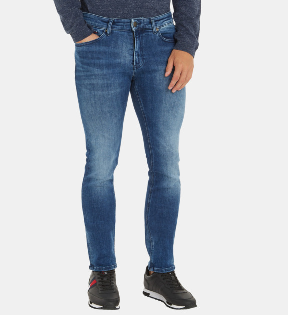 Jean slim Scanton coton mélangé délavé - vue 2