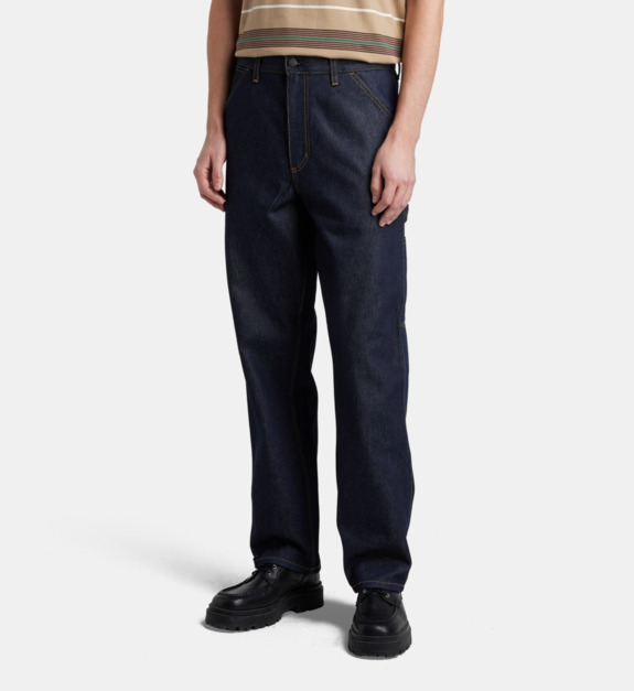 Jean droit décontracté Single Knee coton - vue 5