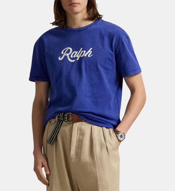 T shirt droit signature en coton