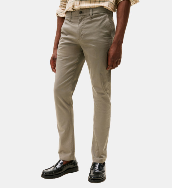 Pantalon slim géométrique en coton - vue 6