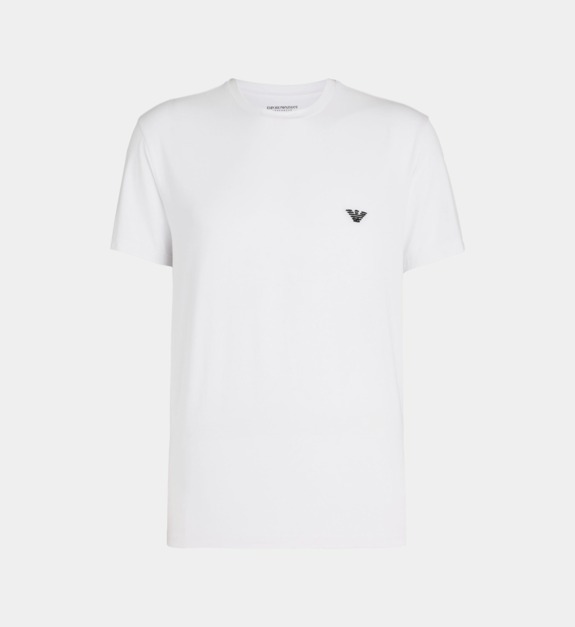 emporio armani - Maillot de corps fluide signature stretch - Blanc