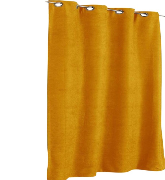 linder - Rideau à œillets Alaska occultant thermique jaune 140 x 260 cm - Jaune