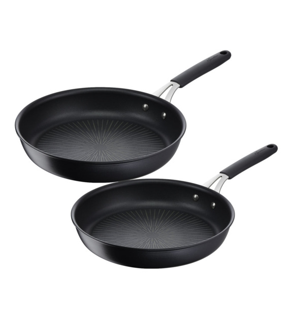 Lot de 2 poêles Ø24 et 28 cm Tempra Anti adhésives