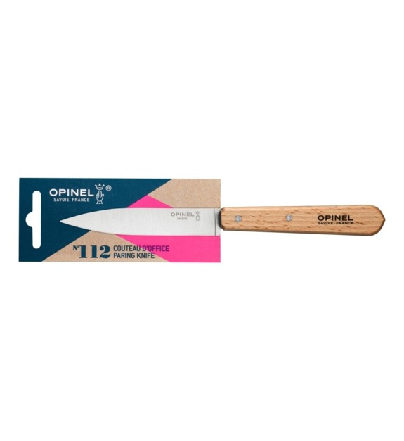 opinel - Couteau d'office multi-usages n°112 inox et bois de hêtre 10 cm - Beige