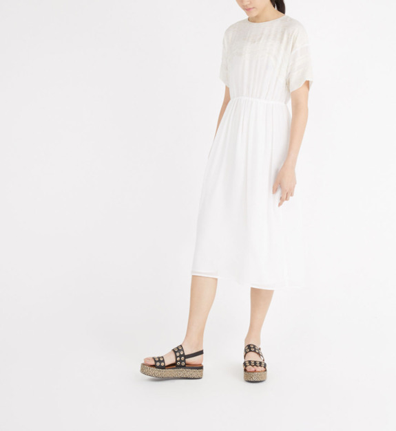 see u soon - Robe mi longue irisée - Blanc