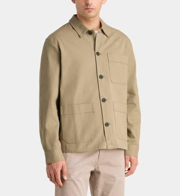 galeries lafayette - Veste worker Natelier en coton - Vert