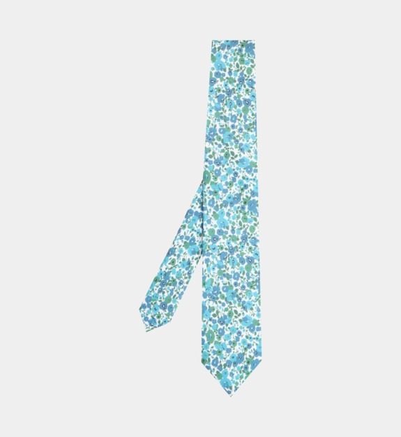 galeries lafayette - Cravate Newprint classique à motif fleuri - Bleu