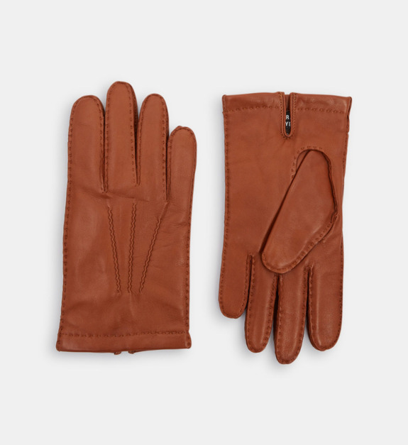 galeries lafayette - Gants tactiles homme Sure Touch surpiqûres cuir cachemire - Marron