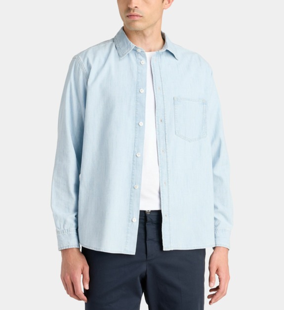 samsoe samsoe - Chemise Sadamon en coton bio - Bleu