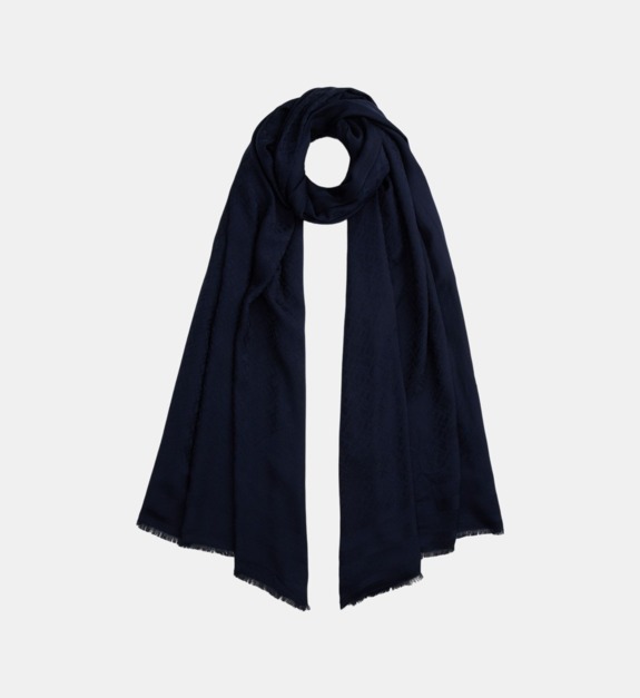 tommy hilfiger - Echarpe monogramme en modal - Bleu