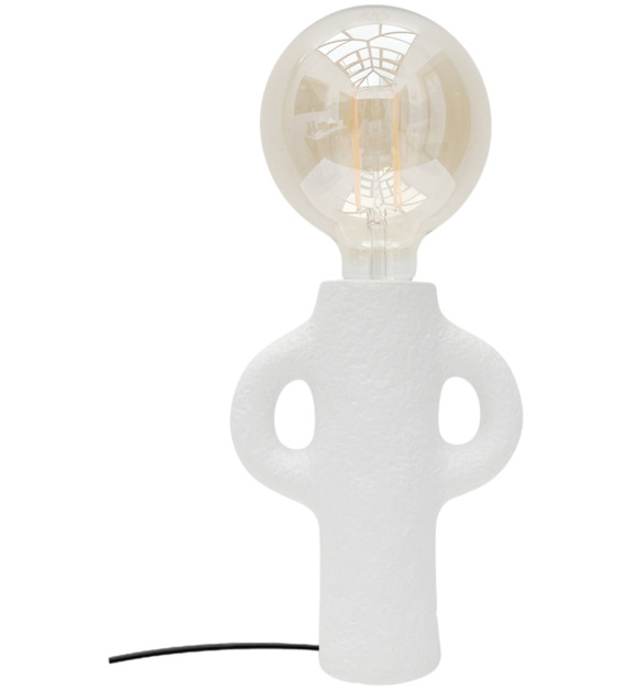 Totem+-+Lampe+base+en+porcelaine+gm+Blanc