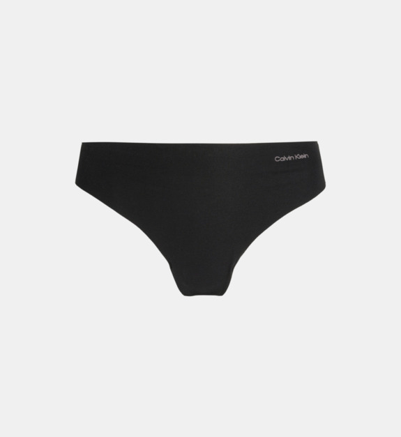 calvin klein - String sans coutures en coton à logo - Noir