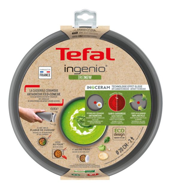 Casserole 20cm Aluminium Revêtement Anti adhésif Tous Feux Dont Induction Poignée Amovible Ingenio Renew Tefal La Casserole - vue 2