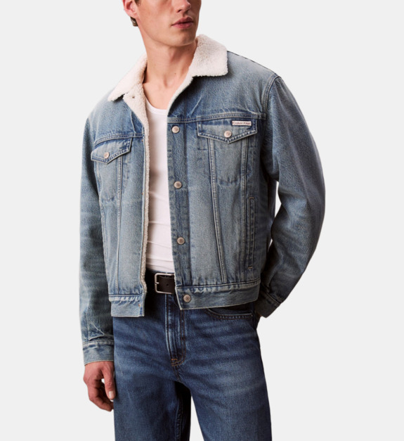 Blouson Sherpa Trucker en jean signature
