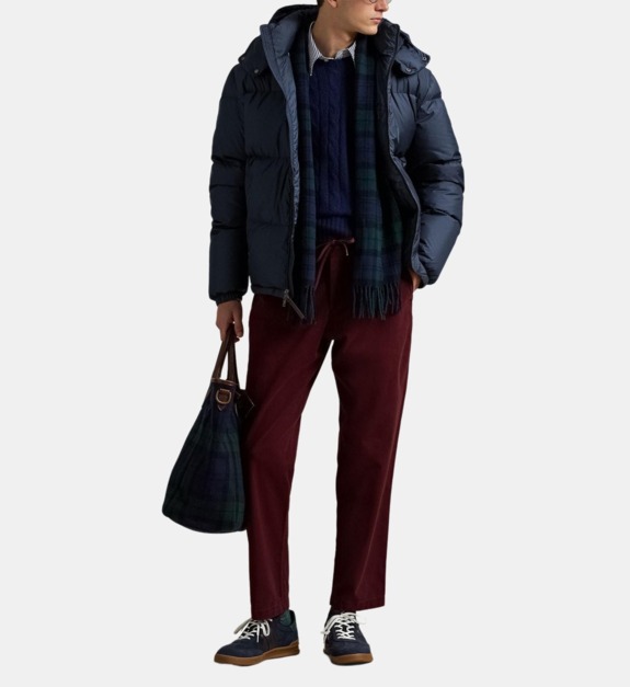 polo ralph lauren - Doudoune matelassée à capuche - Bleu