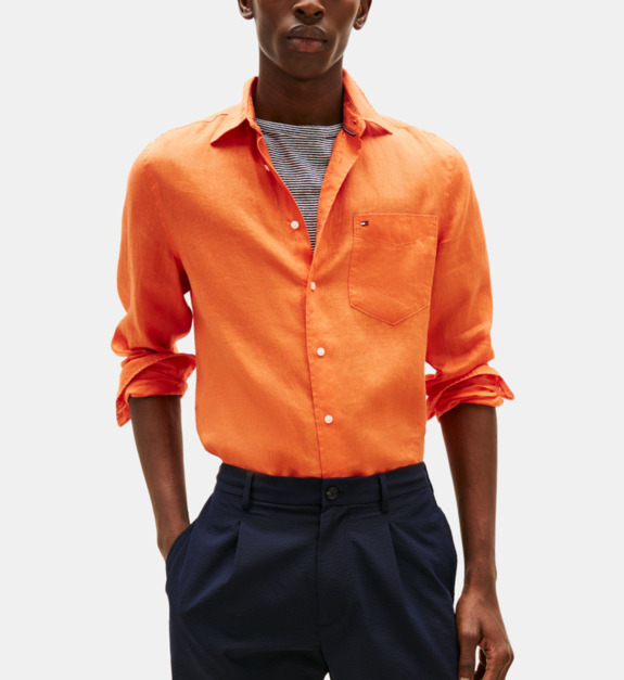 Chemise droite en lin - vue 2