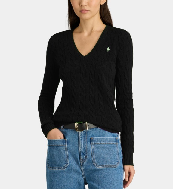polo ralph lauren - Pull Kimberly en laine - Noir