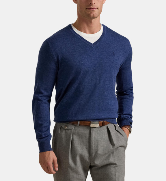 Pull droit en laine signature