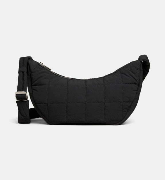 galeries lafayette - Sac à main demi lune Una Puffy matelassé - Noir