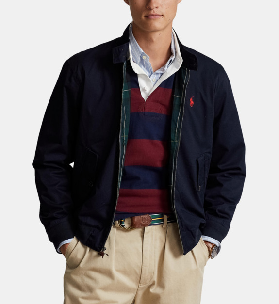 Blouson Polo Ralph Lauren BLOUSON ZIPPE EN SERGE DE COTON AVEC DOUBLURE TARTAN EU - vue 3